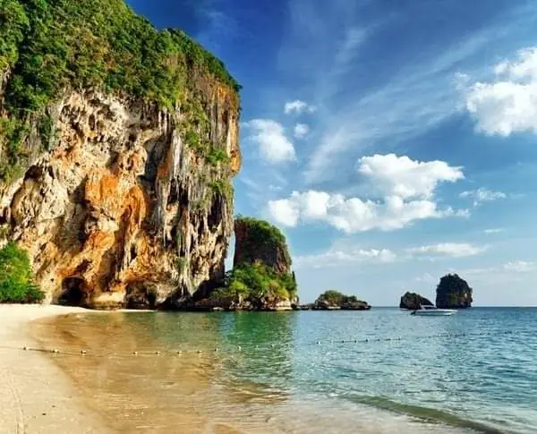 Phra Nang Beach and limestone cliffs