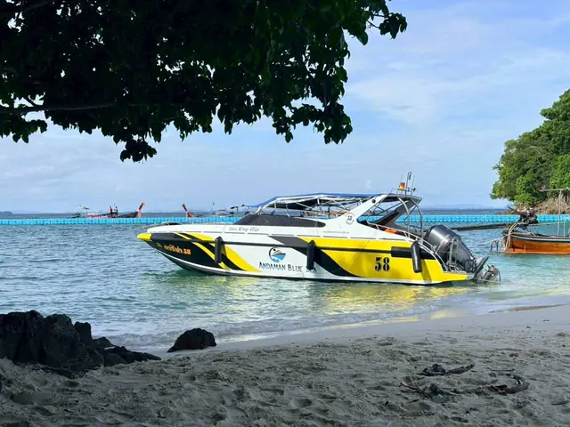 สปีดโบ๊ท Andaman Blue Sea จอดริมหาด